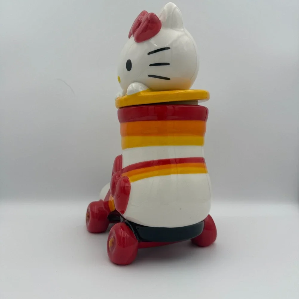 Retro 80s Hello Kitty‎ Cat Roller Skate Ceramic Cookie Jar